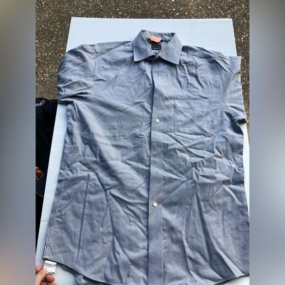 Chaps - Ralph Lauren - Grey Long sleeve button up dress shirt - 15.5 and 34/35 - Picture 1 of 8